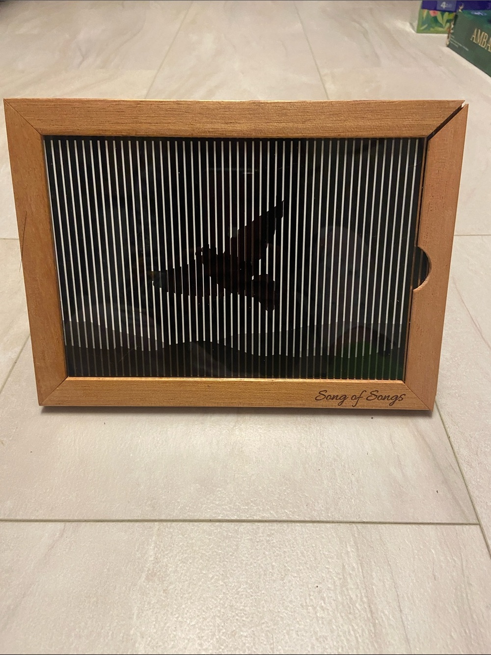Black and Natural Wood Lenticular Art Print